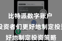 比特派数字账户 匡助投资者们更好地制定投资策略