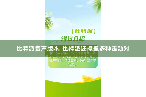 比特派资产版本  比特派还撑捏多种走动对